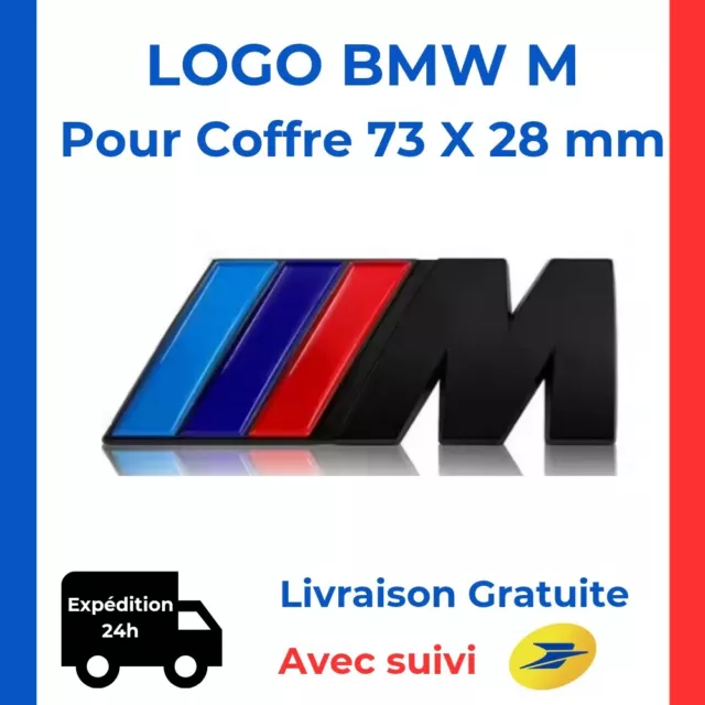 Logo Sigle Embleme BMW M Adhésif Métal 73mm*27mm
