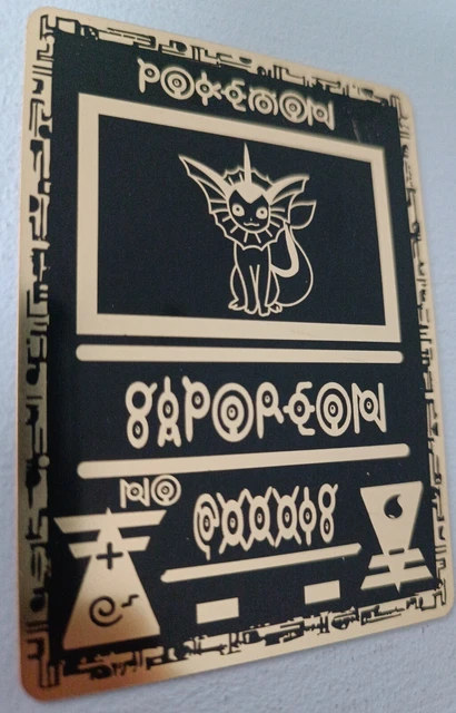 Antique Antique Gold Metal Gold Pokemon Aquali Card