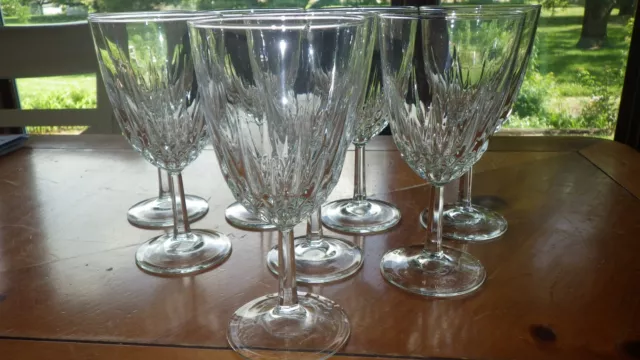 Ice Tea Glasses Goblets Diamant by Cristal D'Arques France 8 11 ounce stems