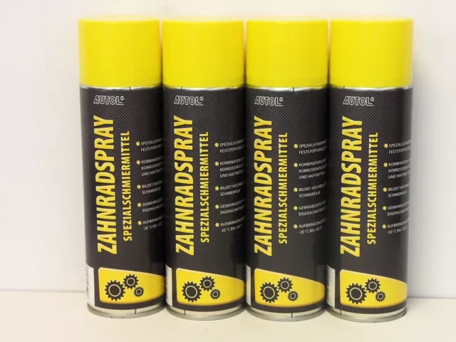 15,95€/l Autol Zahnradspray 4 x 500 ml Fettspray seewasserfest