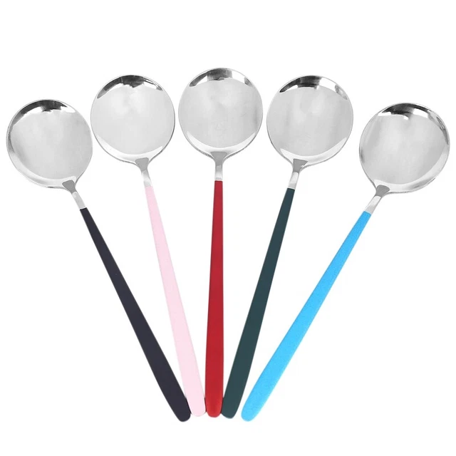 Paquete de 5 sopas, helado inoxidable sopas café té, mesa de cena M2H M2H7