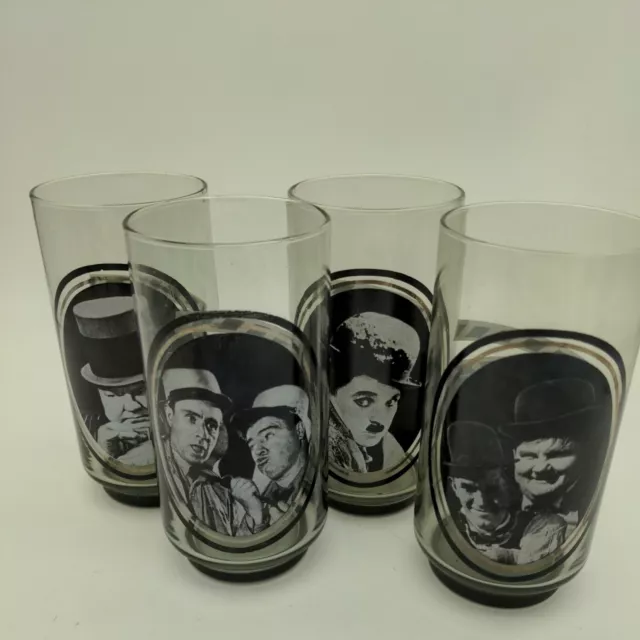 Vintage ARBY'S 1979 COLLECTORS SERIES Set Of 4-#1,2,3 &6 Actors/Comedian Glasses