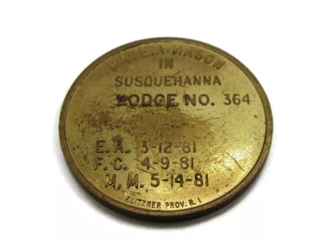 Mason Masonic Susquehanna Lodge 364 Coin Token