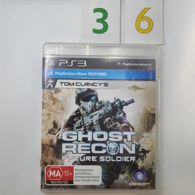Tom Clancy's Ghost Recon Future Soldier  PS3 Playstation 3 Game + Manual o36