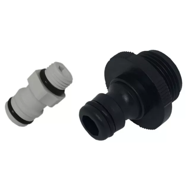 2x Garden Hose Quick Clip On Connectors for Caravan + Boat + Mobile Water Filter 2