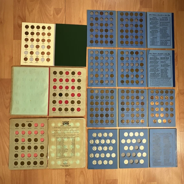 PARTIAL LINCOLN HEAD CENT COLLECTIONS 7 Books 1909-1979 Jefferson Nickels