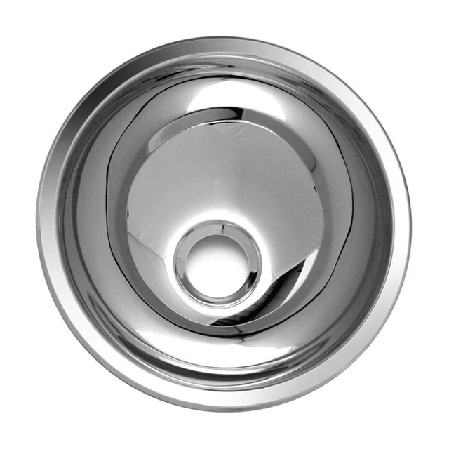 Carbest Camping Spülbecken Spüle Edelstahl Einbauspüle Küchenspüle Ø22,5cm rund
