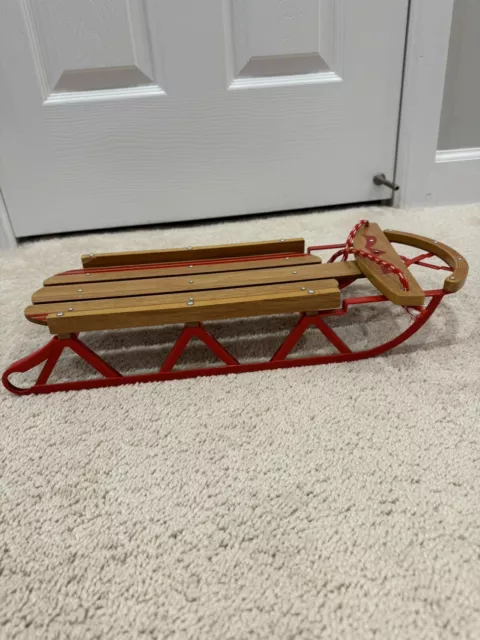 American Girl Doll Emily’s Wooden Sled (red paint) RETIRED