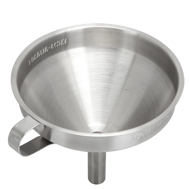 (13 cm) 304 Imbuto da cucina in acciaio inox con filtro per trasferimento di