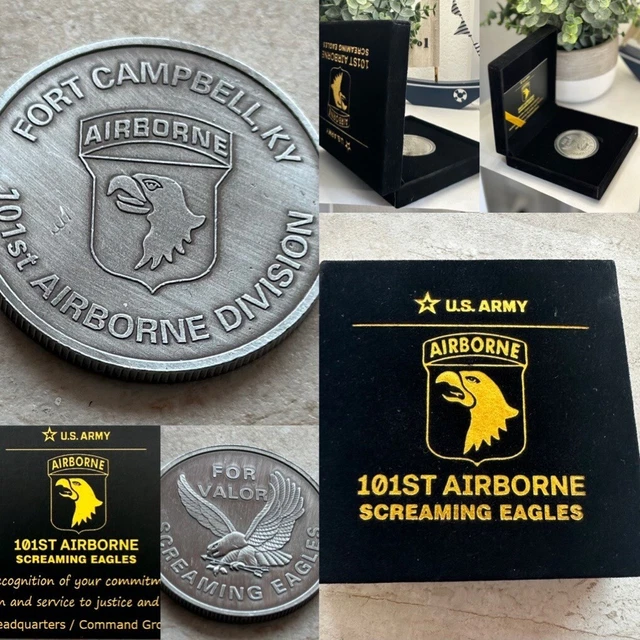 US ARMY 101ST AIRBORNE SCREAMING EAGLES Fort Campbell KY Challenge Coin