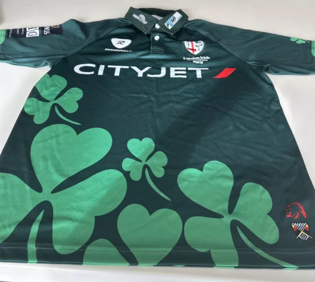 New And Unworn London Irish St Patrick’s Party Rugby Shirt Size Large