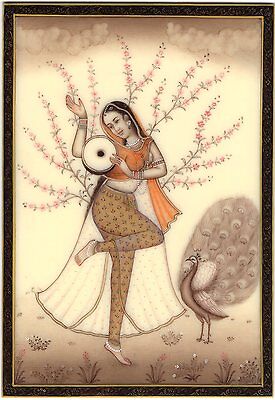 Ragini Ragamala Painting Indian Rajasthan Miniature Handmade Folk Art of Music