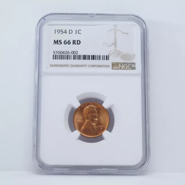 1954-D Lincoln Wheat Cent NGC MS66RD (slx5049)