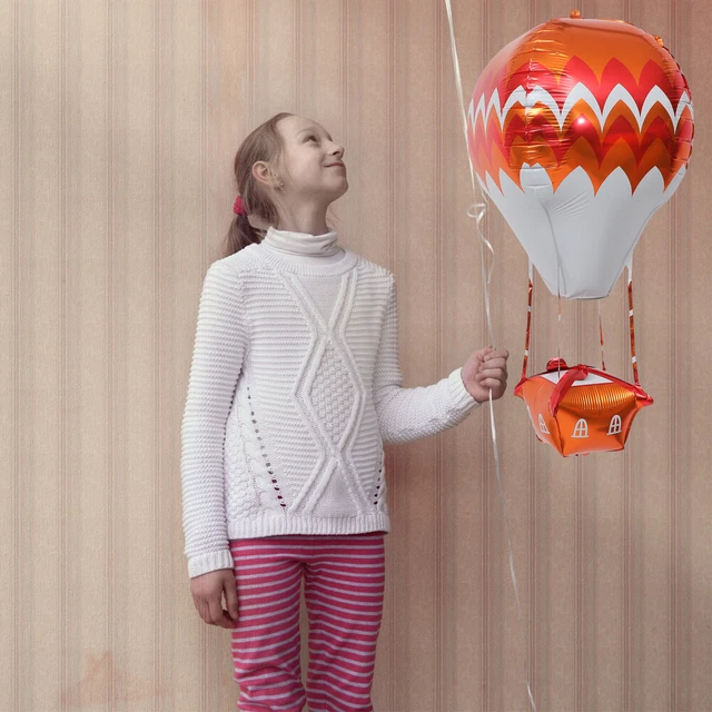 5 Pcs 4d Aluminum Film Balloon Foil Baby Hot Air Large Decor