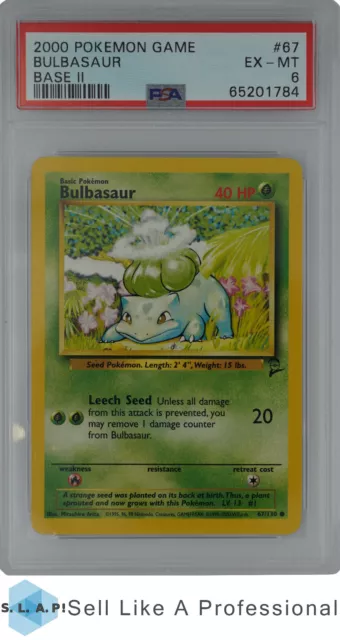 2000 Pokemon Base II Bulbasaur 67 PSA 6