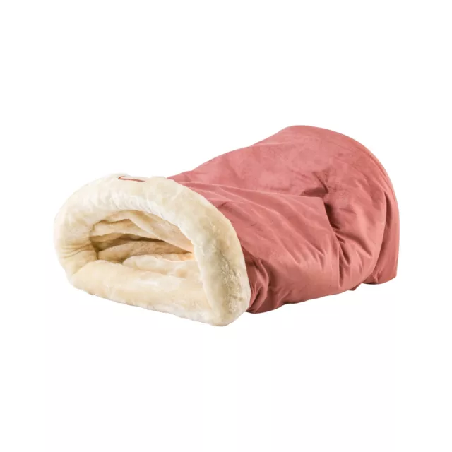 Cat Bed Cave Round Plush Fluffy Hooded Cat Bed Donut Self Warming Pet Dog Bed