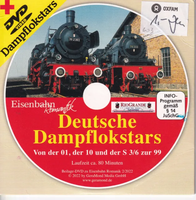 DVD Deutsche Dampflokstars von der 01, der 10 und der S 3/6 zur 99 Eisenbahn Rom