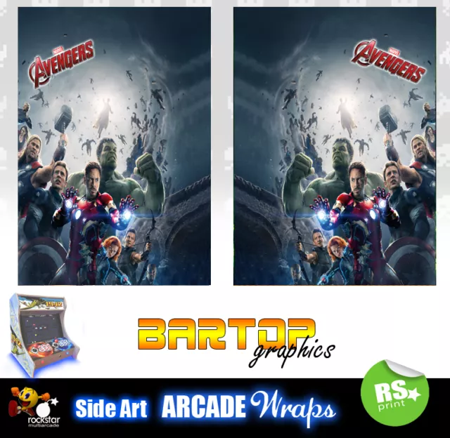 Avengers new sides Bartop Sides Overlay Graphic Stickers Artwork