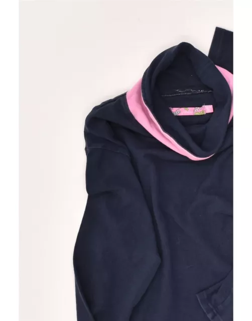 Top Joules ragazza collo arrotolato manica lunga 15-16 anni XL blu navy cotone AI04 3