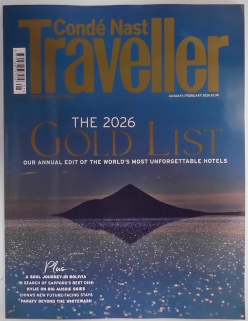 CONDE NAST TRAVELLER Rivista Gen/Feb 2026 Gold List 2026: Hotel ...