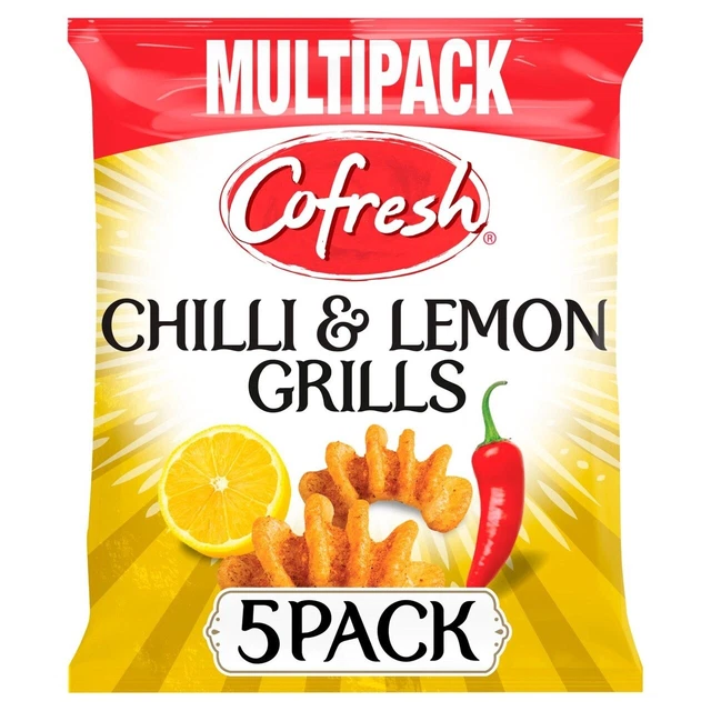 PACK OF 5 Cofresh Chilli & Lemon Potato Grills 5 x 20g