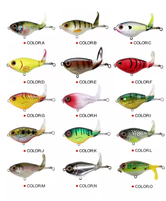 Bulk Whopper Popper 75mm Bluegill Surface Bass Topwater Fishing Lures Trout Bait