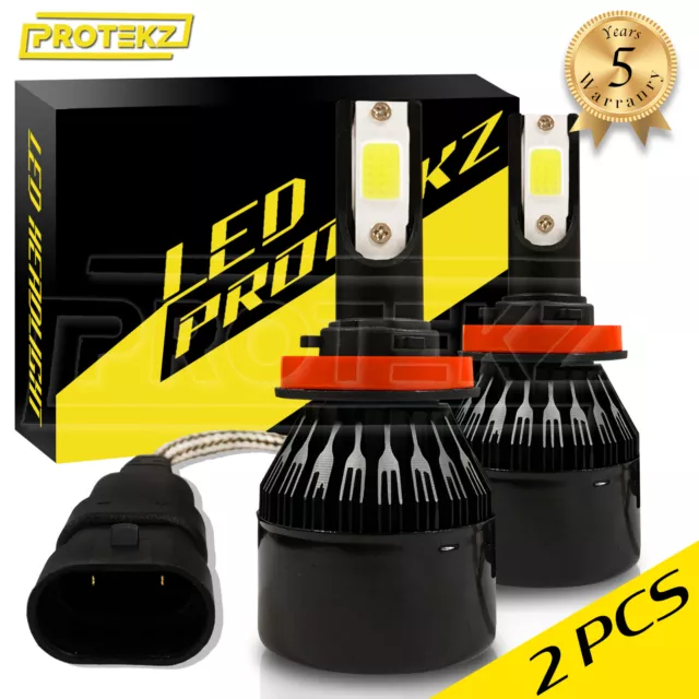 H7 LED Headlight Bulbs Kit 60W 7200LM COB Led Chips Halogen Replacement 6000K