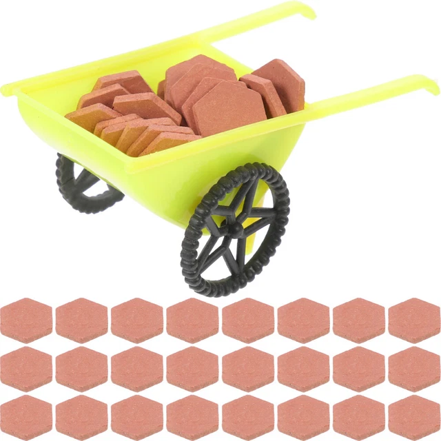 Cayway Lot de 120 mini brique miniatures pour aménagement paysager, accessoires de jardin et travaux manuels