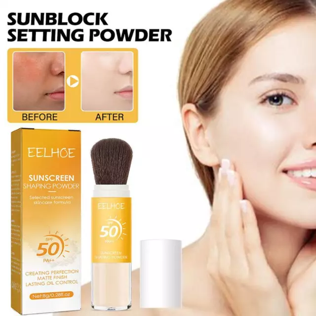 Mineral Sunscreen Setting Powder, 2023 New Translucent Mineral Brush Powder