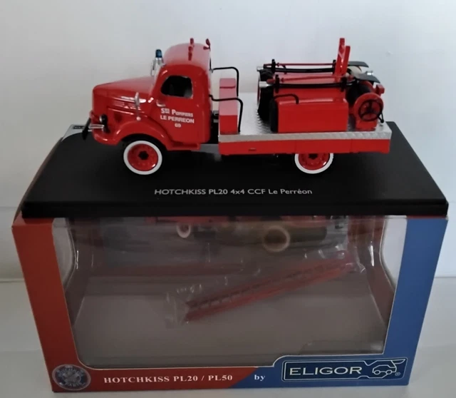 Camion Plateau Laiter Hotchkiss PL20/PL50 Échelle 1:43 Eligor - Édition Limitée 600 Ex., Neuf