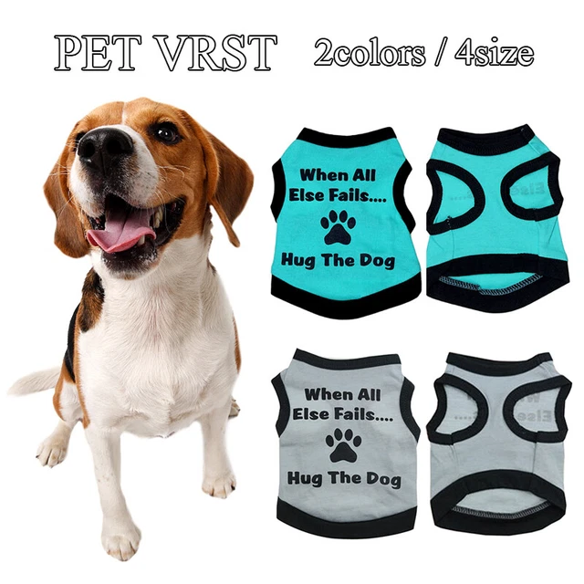Ropa de perro carta impresa cachorro gato mascota chaleco camiseta para pequeño verano