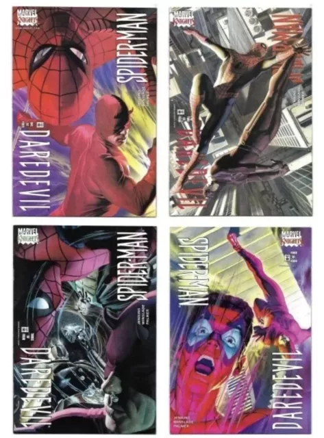 Daredevil Spider-Man #1 -4 Complete Set (2001)  Vf/Nm Marvel Knights
