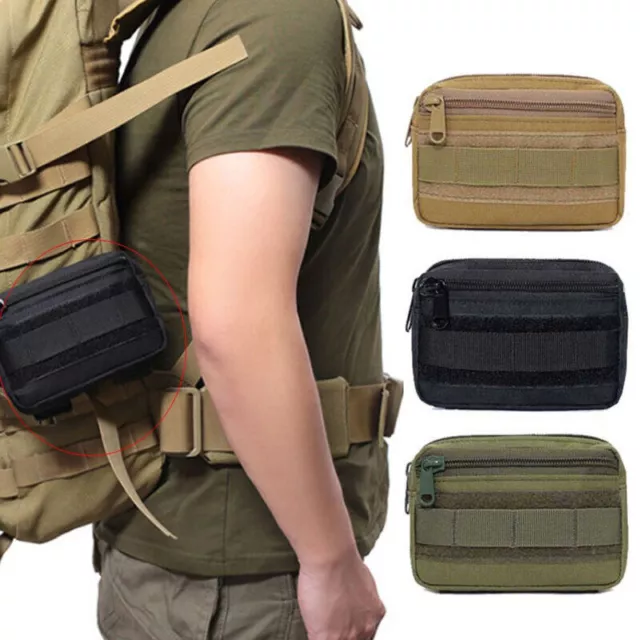 Men's Molle Tactical Military Pouch Belt Waist Pack Outdoor Sports Storage Bags 2