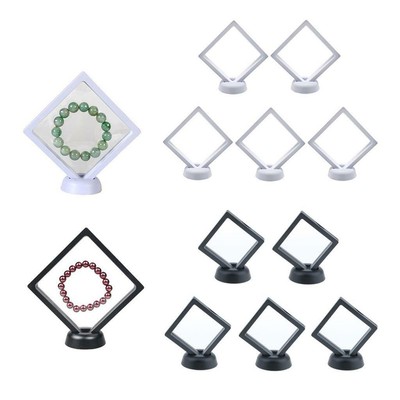 esemplari e Monete Sfida 10 Pezzi Neri, Quadrati medaglie Hello-Union Espositori per Monete 10 espositori 3D per PC con staffe Espositori per Gioielli Espositori sospesi/flottanti per Perle 