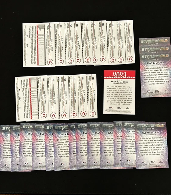 LOT DE 33 cartes Elly De La Cruz Cincinnati Reds 2024 Topps Series 1