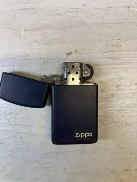 Zippo Logo Lighter - Slim - Matte Black - Perfect Condition