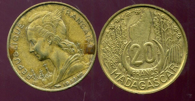 MADAGASCAR   20  francs  1953  ( ter )