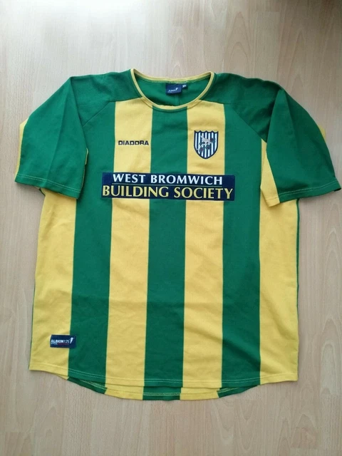 West Bromwich Albion Vintage Away Football Jersey XL 2003 2004 Diadora WBA