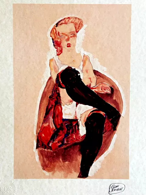 Egon Schiele,Litografía Efr 1979 (Edvard Munch Matisse Vincent Van Gogh )