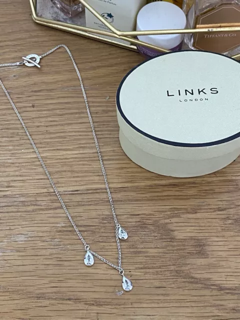 LINKS OF LONDON Sterling Silver And White Topaz Hope Egg Necklace 135.00 PicClick UK