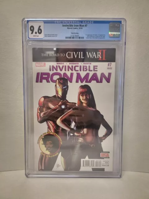 CGC 9.6 Invincible Iron Man #7, 1st appearance of Riri Williams 1st Cover 3rd pr