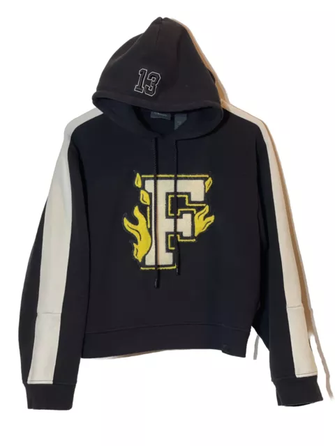 Puma X Fenty Rihanna Varsity Letter F 13 Sweater Pullover Black Hoodie Size M