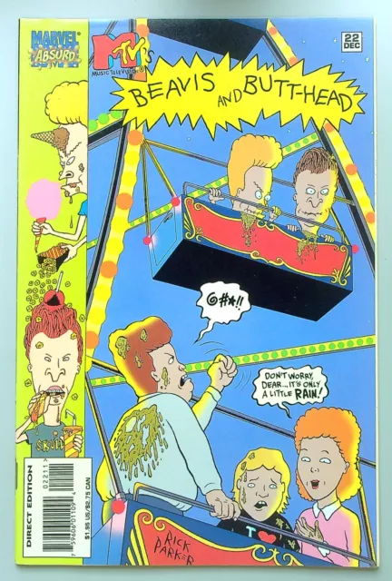 Beavis and Butt-Head #22 ~ MARVEL 1995 ~ Ferris Wheel Rain VF/NM