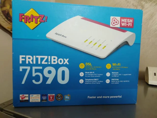 AVM FRITZ Box 7590 MESH WIFI NO BRAND MODEM ROUTER FIBRA ADSL 2533 Mbit