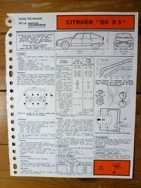 Revue Technique Automobile. CITROËN '' GS '. Moteurs 1130 Et 1300. '' G