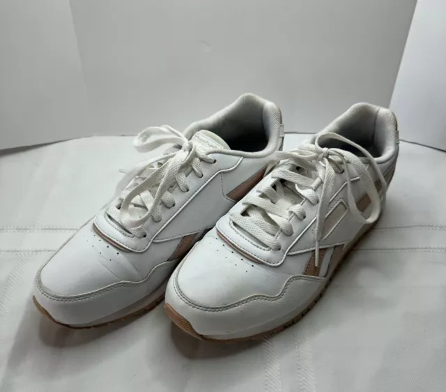 Reebok CL Harman Run Ortholight White and Pink Sneakers Women's Size 8