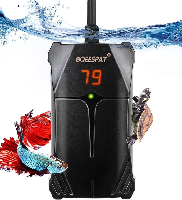 BOEESPAT Small Aquarium Heater 50W Fish Tank Heater for 5/10 Gallon Betta Fish