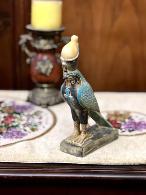 Egyptian God Horus Statue , Falcon Statuette from Ancient Egypt (Egyptian stone)