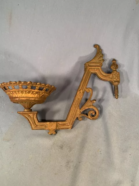 Vict B&H style large Cast Iron Wall Bracket for Oil Lamp-Chandelier Arm  c1880