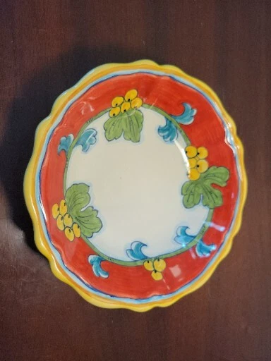 DERUTA MOD Italy HandPainted 8.25” D Majolica Pasta / Soup Bowl * NICE *